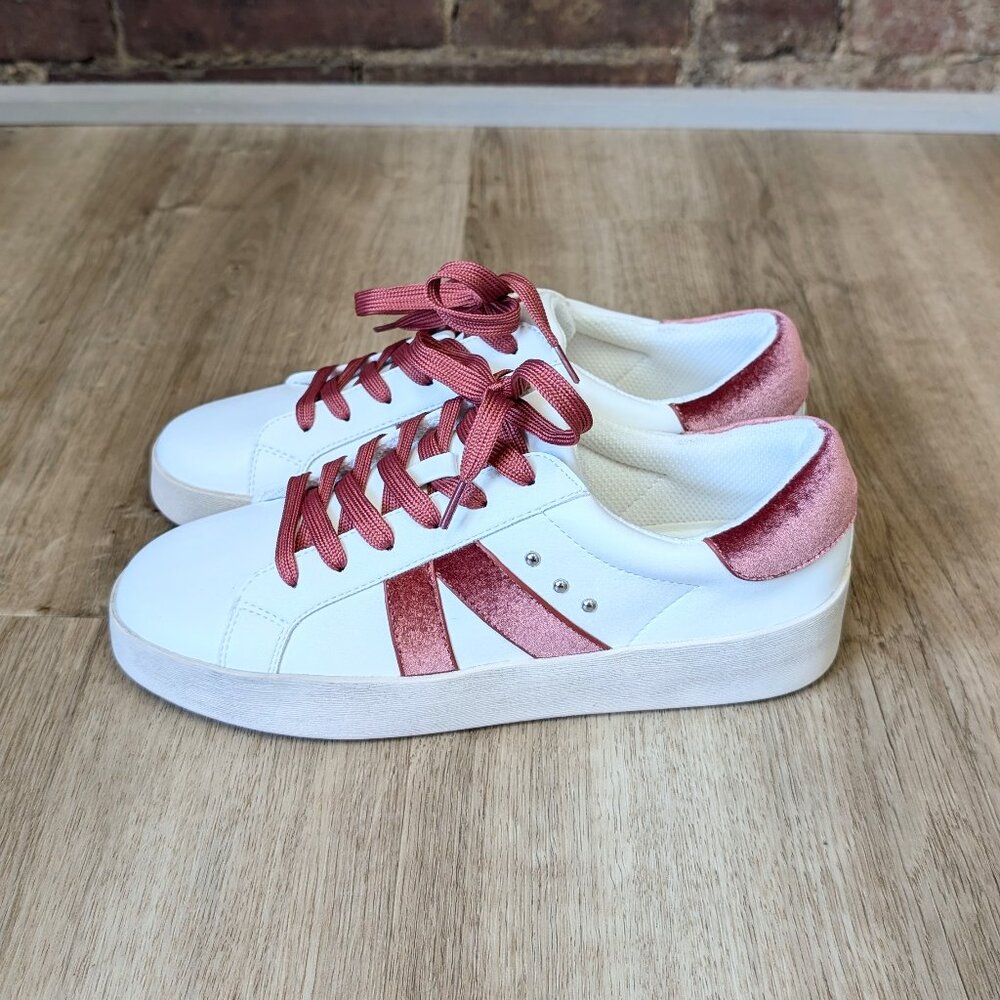 Corkys Women's Blush Pink No Chaser Velvet Sneakers Size 7